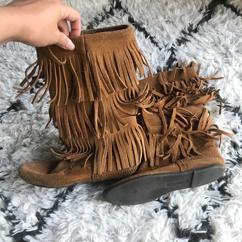 Minnetonka 3-Layer Fringe Boots - image 1